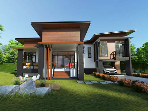 Modern 1-storey house plan